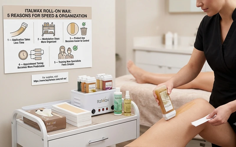 Roll-on wax for salons